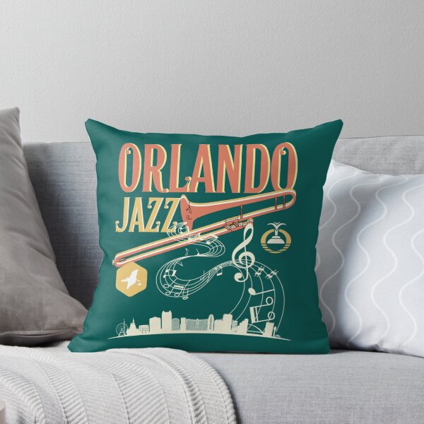 Artikelvorschau, Orlando Jazz, Trompetenstadtsymbole des Musikfestivals, Jazzband-Musikkonzertmerch entworfen und verkauft von greenstreetShop.