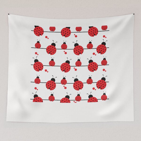 Item preview, Beautiful little red and black lady bug pattern designed and sold by Sam Artist.