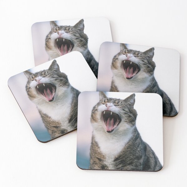 Item preview, Tabby cat yawns - shows teeth designed and sold by xP42.
