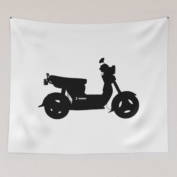 Item preview, Simson SR50 scooter black silhouette best t-shirt design designed and sold by EdimDesign.