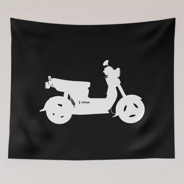 Item preview, Simson SR50 scooter white silhouette best t-shirt design designed and sold by EdimDesign.