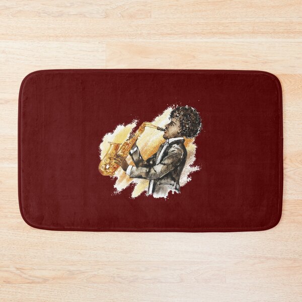 Item preview, Watercolor stylish jazz man playing saxophone   designed and sold by greenstreetShop.