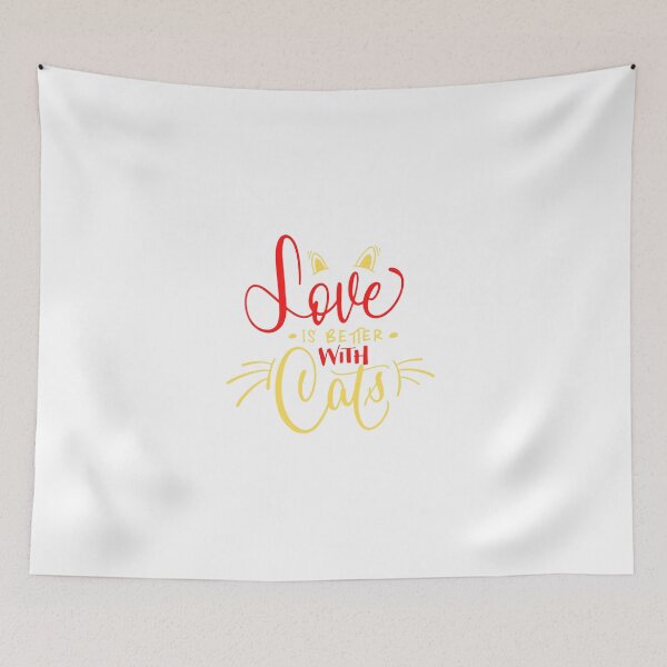 Item preview, Love is Better with Cats designed and sold by Cute-Store-HQ.