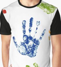 Hände drucken Grafik T-Shirt