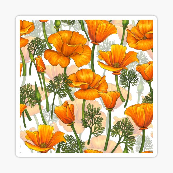 Item preview, California poppies designed and sold by Katerina Mitkova Kirilova.