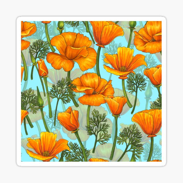 Item preview, California poppies 2 designed and sold by Katerina Mitkova Kirilova.