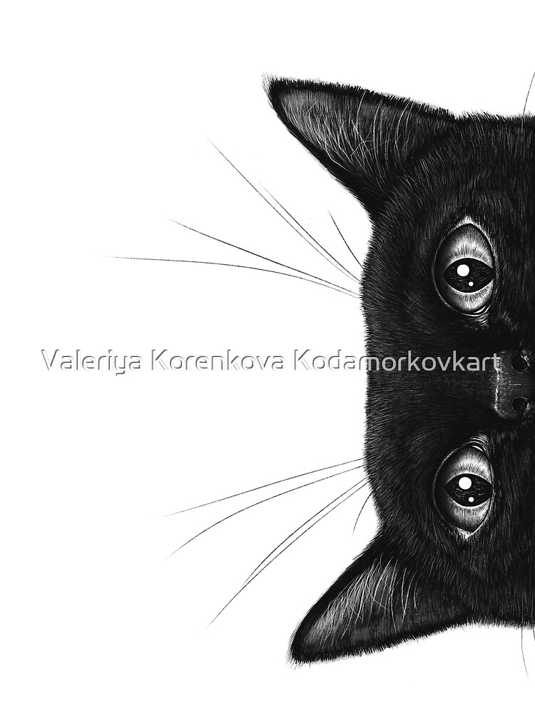 Thumbnail 7 of 7, Framed Art Print, Black cat 02 designed and sold by kodamorkovkart.