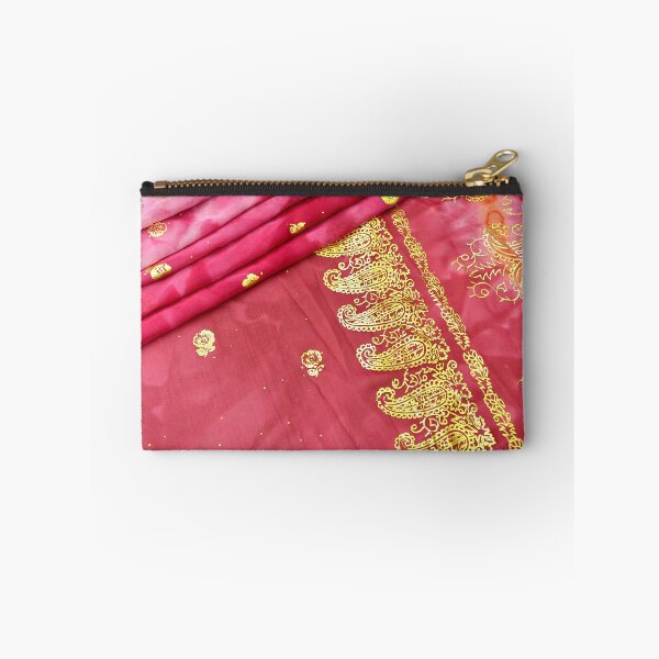 Item preview, Pink and Gold Indian Sari Bride Wedding Gown designed and sold by HotHibiscus.