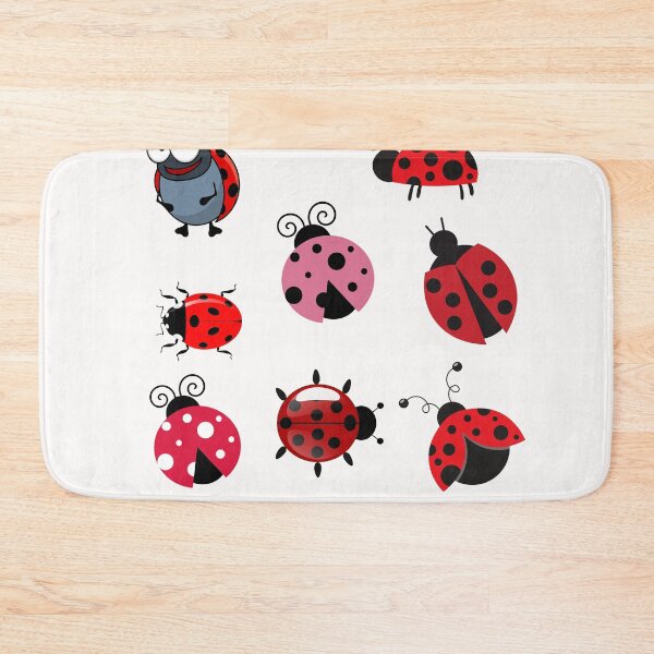 Item preview, Beautiful lady bugs - pink red purple blue and black - lady bug pattern designed and sold by Sam Artist.