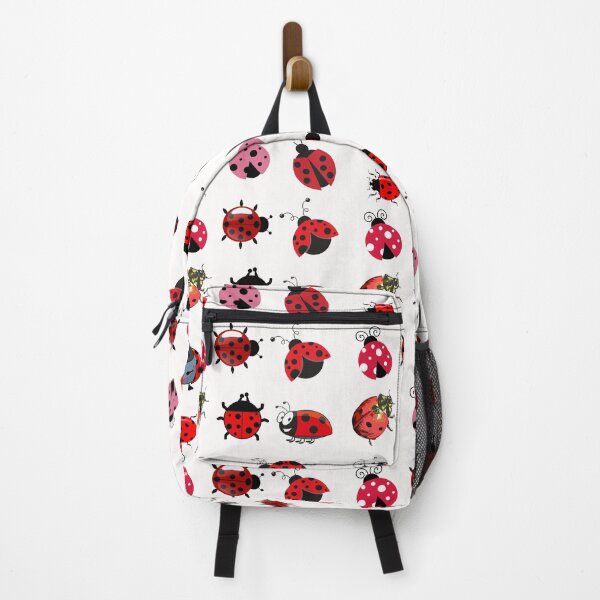 Item preview, Beautiful lady bugs - pink red purple blue and black - lady bug pattern designed and sold by Sam Artist.