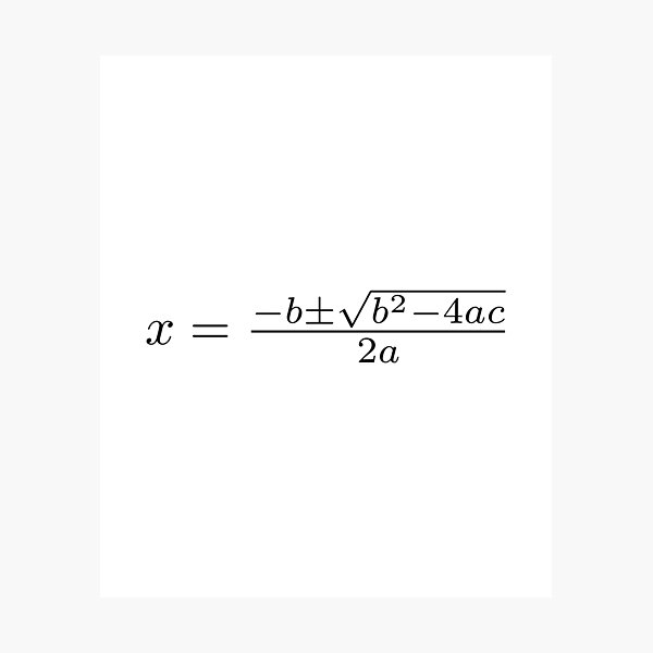 Item preview, quadratic formula designed and sold by laura-arcand.