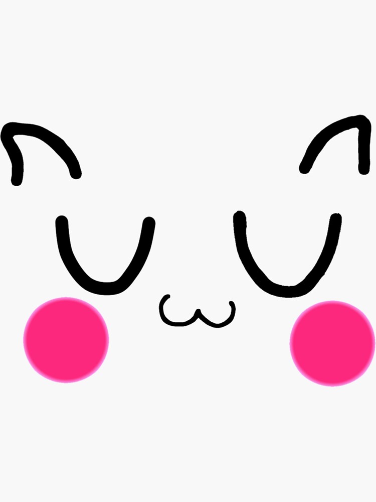 Pegatina «Kawaii Uwu-Lindo uwu Face emoji meme significado» de ...