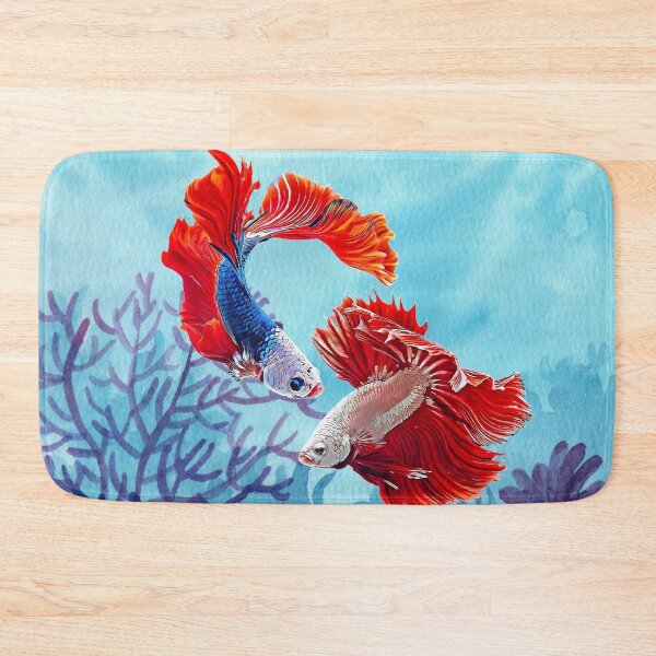 Item preview, Beautiful Dragon Scale Betta Fish - Super Delta Tail Monster Mask Blue Red Fuchsia Vivid Purple Betta Fish Breed - Bundle Pack designed and sold by Cawaiico.