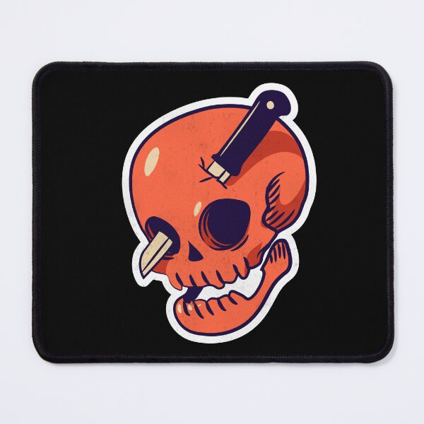 Item preview, Stabbed  Orange Cartoon Skull designed and sold by mrkedi123.