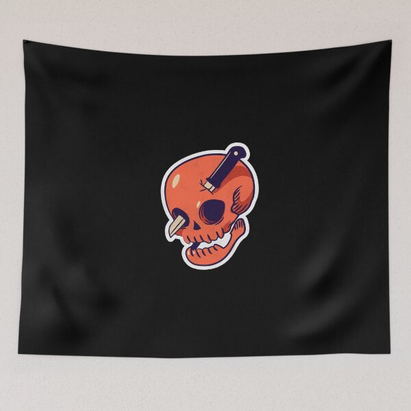 Item preview, Stabbed  Orange Cartoon Skull designed and sold by mrkedi123.