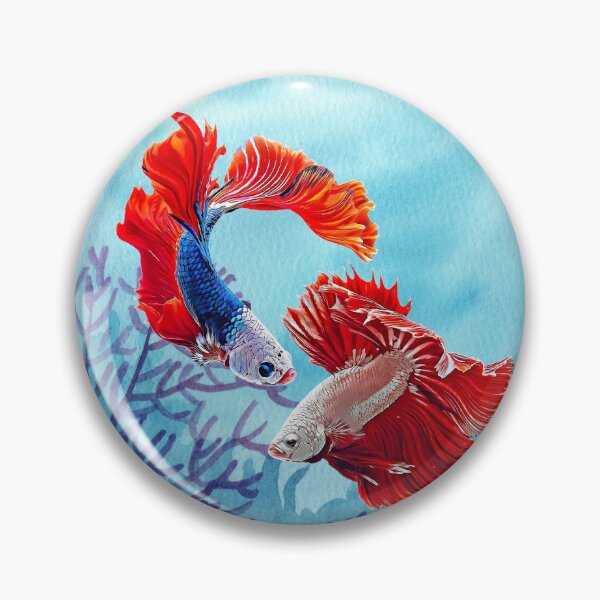 Item preview, Beautiful Dragon Scale Betta Fish - Super Delta Tail Monster Mask Blue Red Fuchsia Vivid Purple Betta Fish Breed - Bundle Pack designed and sold by Cawaiico.