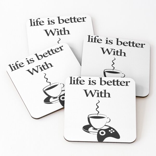 Item preview, life is better with coffee and gaming designed and sold by Gpixou.