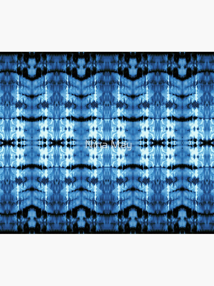 Thumbnail 3 of 3, Sticker, Indigo Satin Shibori designed and sold by ninabmay.