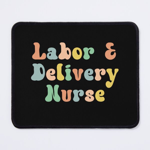 Item preview, Labor and delivery nurse Retro Groovy typography | L and D Nurse | Gifts for Labor+Delivery nurse designed and sold by Violet Treasures.