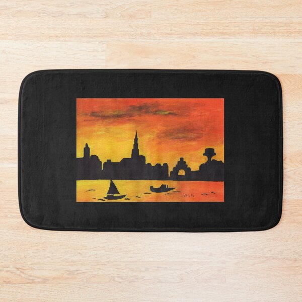 Item preview, Flensburg skyline in the evening sun designed and sold by Sandra  Steinke.