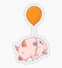 Wenn Schweine fliegen Transparenter Sticker