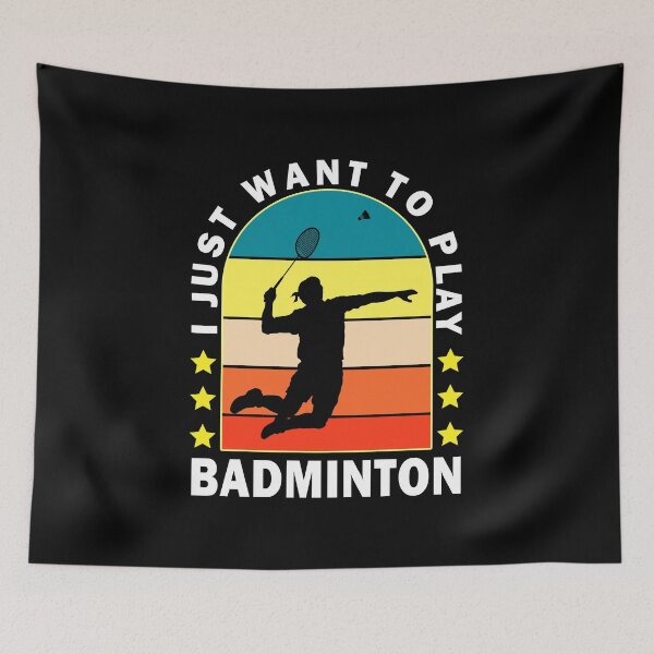 Item preview, I Just Want To Play Badminton designed and sold by vineeth.