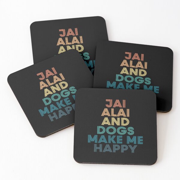 Item preview, Jai alai And Dogs Make Me Happy- Gift for Jai alai & Dogs Fans designed and sold by kindxinn.