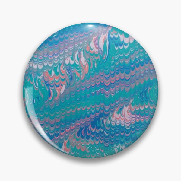 Item preview, dreamy turqoise waves marbling pattern designed and sold by marblingqueen.