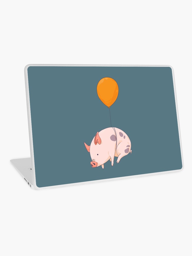 Thumbnail 1 of 2, Laptop Skin, When Pigs Fly designed and sold by VictoriaHamre.
