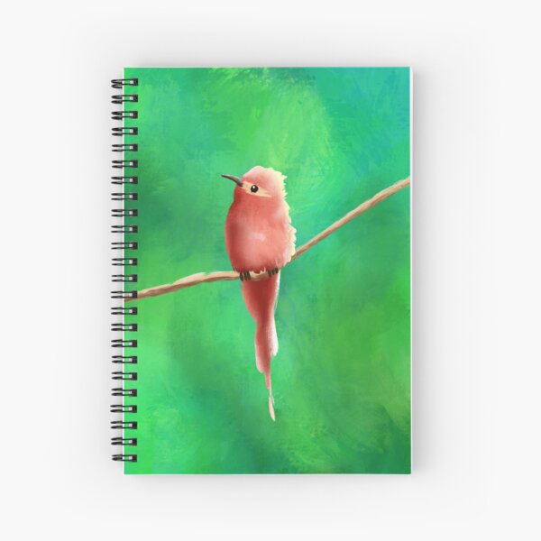 Red Bird Painting Spiral Notebook
