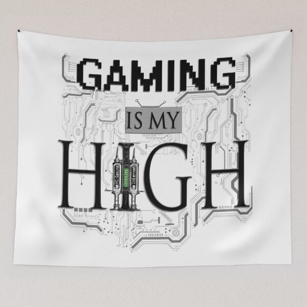 Item preview, Gaming is my HIGH - Black text Transparent designed and sold by SpiritSeekers.