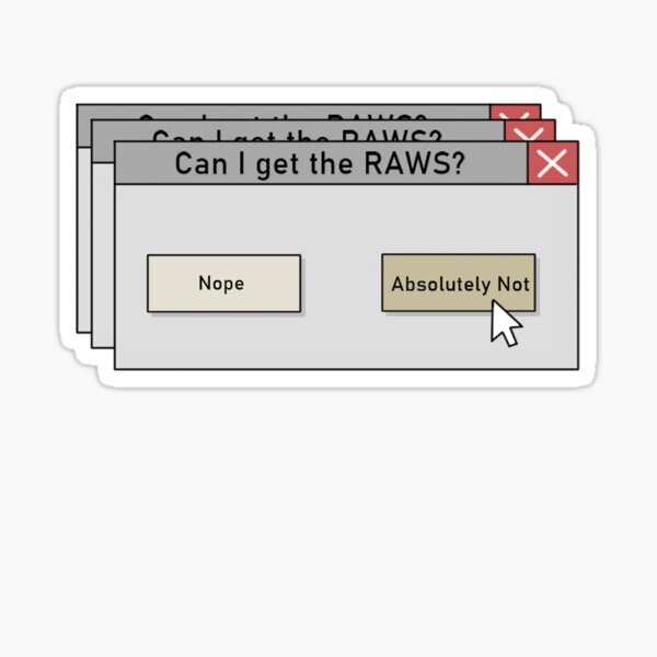 Can I Get the Raws? Sticker
