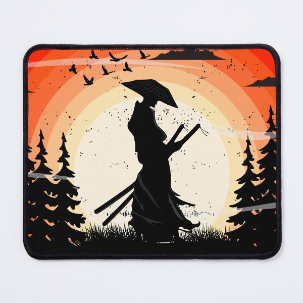 Item preview, Samurai Katana Birds Pine Trees Clouds Wild Warrior designed and sold by BakaOutfit.