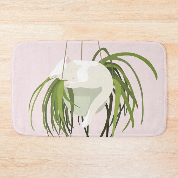 Item preview, Sleeping Cat in Hanging Plant designed and sold by zykydesigns.