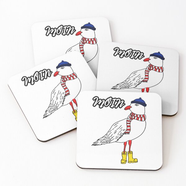 Item preview, Maritime style seagull with hat, scarf and boots North Sea Baltic Sea Moin designed and sold by der-faun.