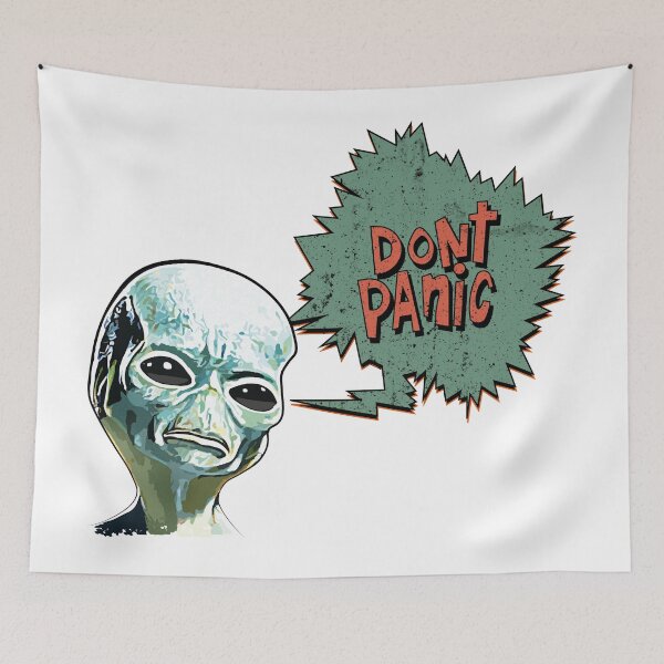 Item preview, Alien Don't Panic tee funny t-shirt designed and sold by quickkaart.