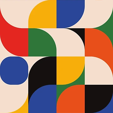 Artwork thumbnail, Modern Retro Geometric Abstract Pattern by BONBcreative