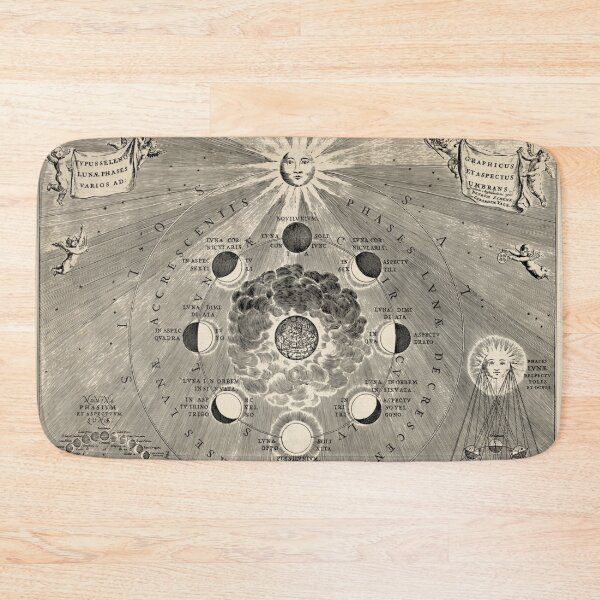 Item preview, Vintage Astronomy Poster with Lunar Cycle/Phases designed and sold by NoCoffeeNoLife.