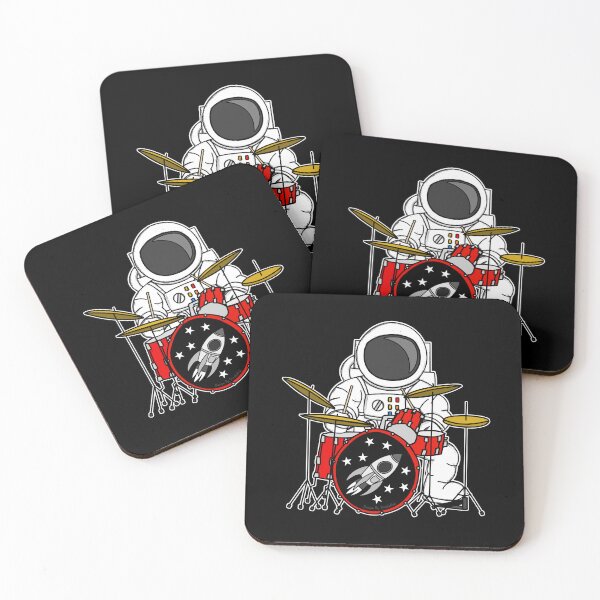 Item preview, Astronaut Playing Drums Drummer Space Enthusiast Musician designed and sold by doodlerob.