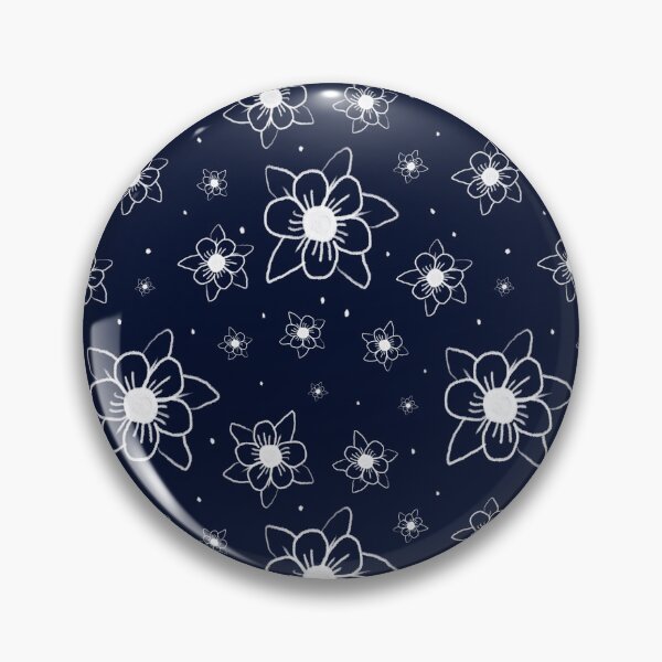 Item preview, indigo blue flowers designed and sold by Tony Vazquez.