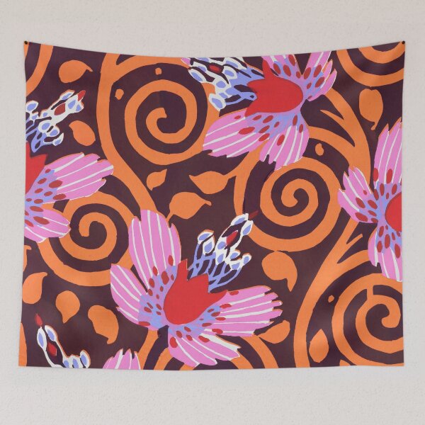 Item preview, Elegant Art Nouveau stencil print Flower Pattern by E.A. Seguy 1 designed and sold by fivo.