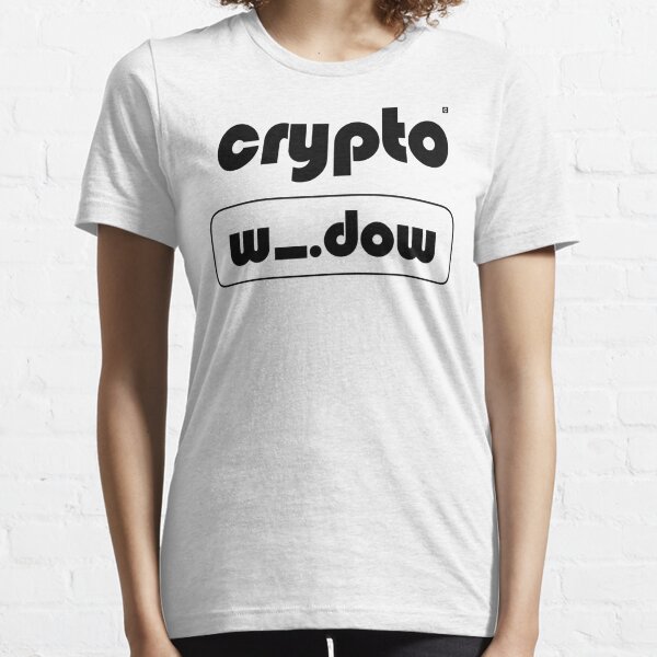 Crypto Widow Ladies T-Shirt (black typography) Essential T-Shirt