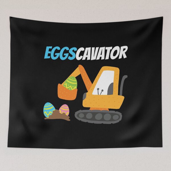 Item preview, Eggscavator Excavator Equipment Funny Easter Egg Hunting designed and sold by haselshirt.