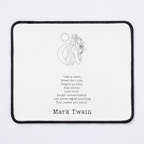 Item preview, "Life is short" - Mark Twain designed and sold by BookberryGarden.