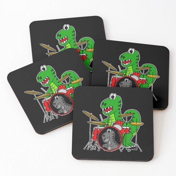 Item preview, Dinosaur Drummer T-Rex Playing Drums Musician designed and sold by doodlerob.