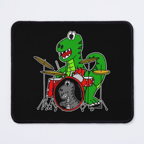 Item preview, Dinosaur Drummer T-Rex Playing Drums Musician designed and sold by doodlerob.