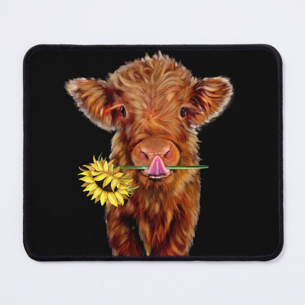 Item preview, Baby Highland Cow With Sunflower designed and sold by iPOPit.