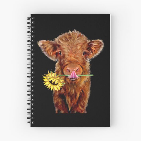 Item preview, Baby Highland Cow With Sunflower designed and sold by iPOPit.