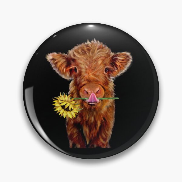Item preview, Baby Highland Cow With Sunflower designed and sold by iPOPit.