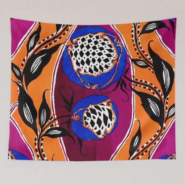 Item preview, Elegant Art Nouveau stencil print Flower Pattern by E.A. Seguy 3 designed and sold by The Happy Plot.